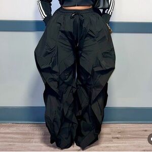 Black Baggy Track Pants
